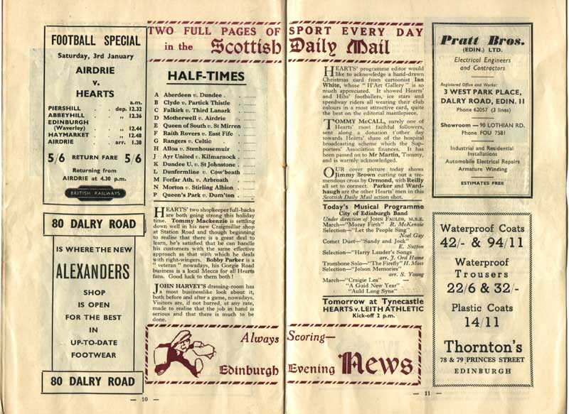 1953010106 Hibernian 1-2 Tynecastle