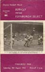 1962080401 Edinburgh Select vs Burnley Tynecastle