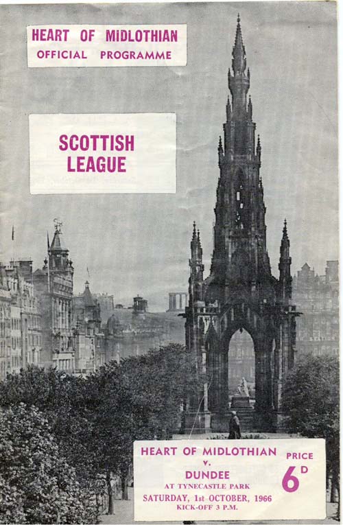 1966100102 Dundee 3-1 Tynecastle