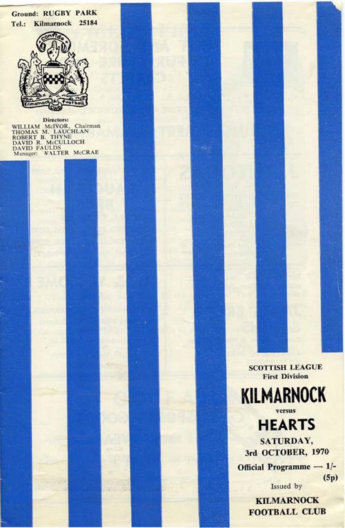 1970100301 Kilmarnock 0-3 Rugby Park