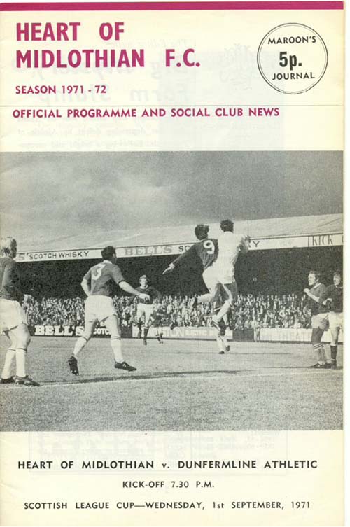 1971090101 Dunfermline Athletic 4-0 Tynecastle