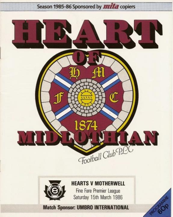 1986031501 Motherwell 2-0 Tynecastle