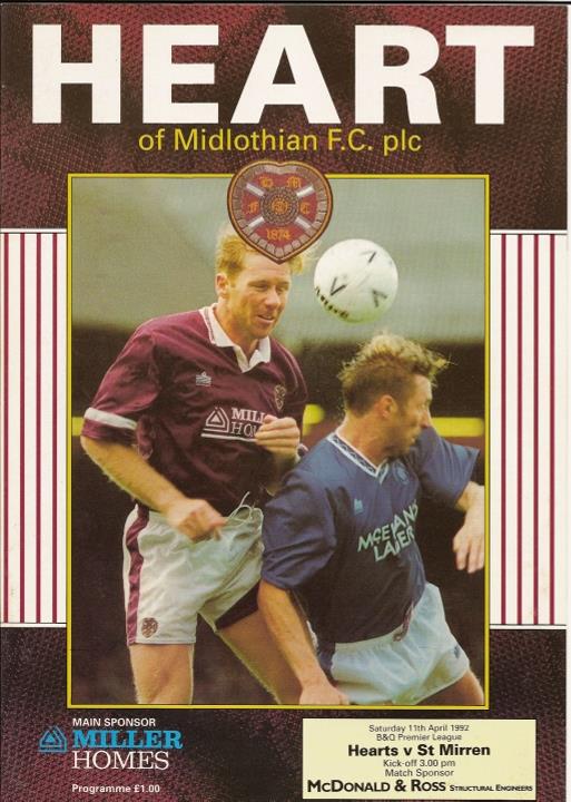 1992041101 St Mirren 0-0 Tynecastle