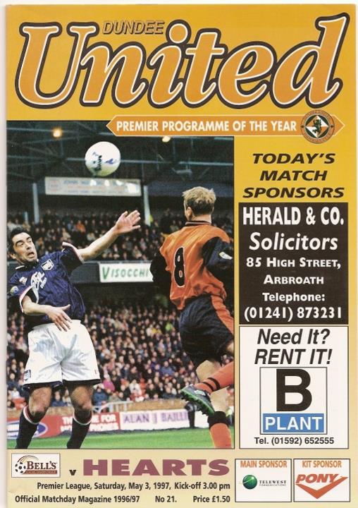 1997050301 Dundee United 0-1 Tannadice Park