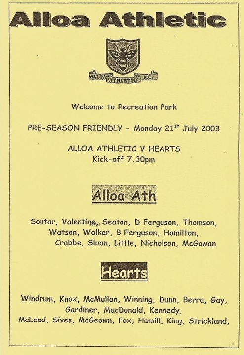 2003072101 Alloa Athletic vs Hearts XI
