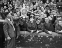 1956 mattie chalmers shows fans the scottish cup