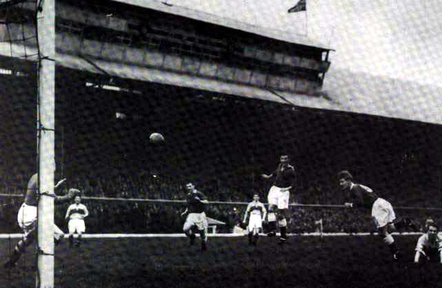 Bauld nets with his head in1954 LC Final