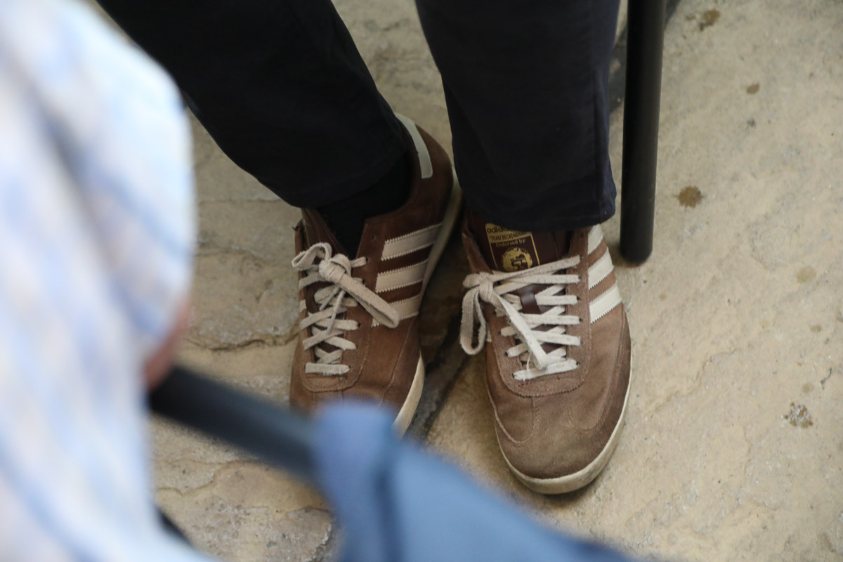 Prof wearing same shoes shock