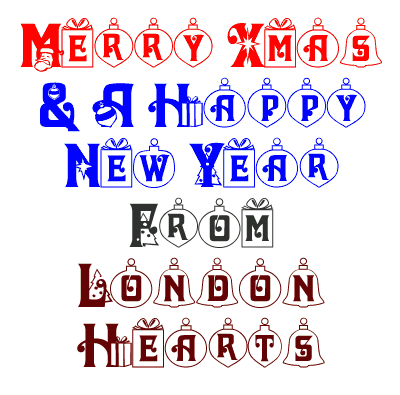 London Hearts Supporters Club 2004 Xmas Card