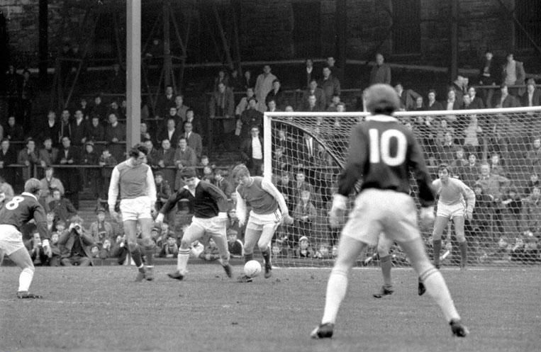 Hearts versus Hibs match at Tynecastle in Edinburgh