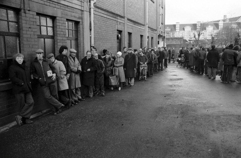 Ticket queue at Tynecastle 1978