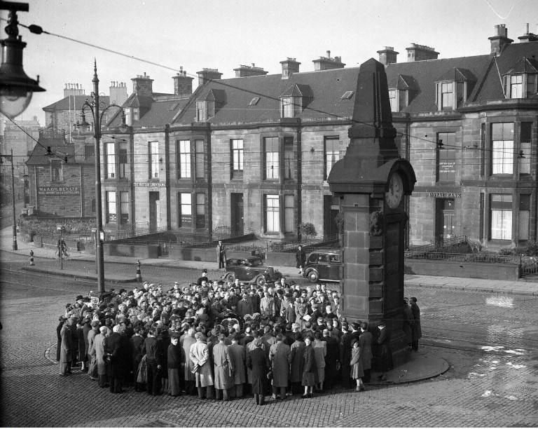 remembrance service at the Hearts War Memorial  a