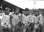 Donald Park, Roddy McDonald, Malcolm Murray and George Cowie at Tynecastle in August 1983