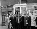 Hearts Football Players leave Tynecastle for Cup Final at Hampden