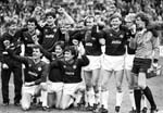 Hearts celebrate Dundee United Hearts SCup 1986