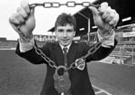 John Colquhoun renews Hearts contract, 1988