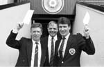 Signing new Hearts contracts 1985