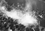 Smoke firework thrown into Celtic fans Tynecastle 1988