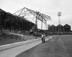 Tynecastle Football Club covered enclosure under erection