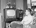 Willie Bauld - Hearts FC watching rugby on TV 