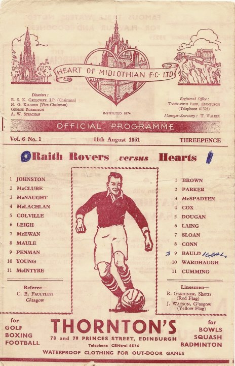1951081101 Raith Rovers 1-0 Tynecastle