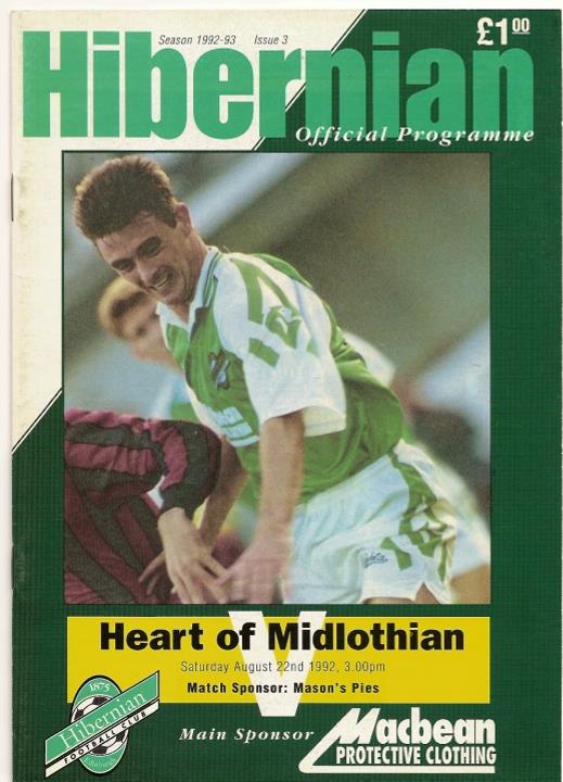 1992082201 Hibernian 0-0 Easter Road