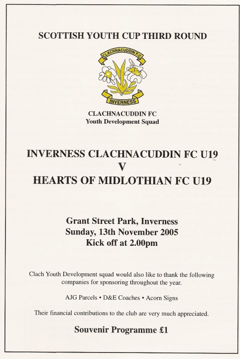 2005111301 Inverness Clachnacuddin U19s Grant Street Park