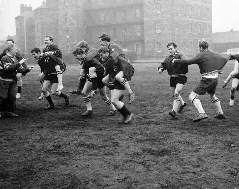 1963 training outside tynecastle