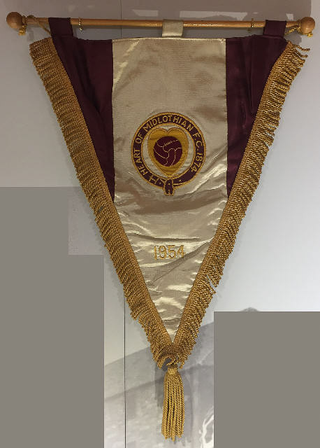 Hearts Pennant Presented to Opposition - 1954