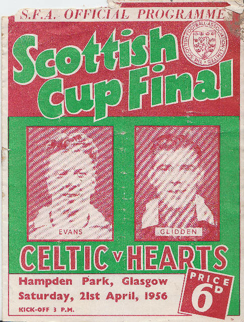 Hearts v Celtic Scottish Cup Final Programme 21st April 1956