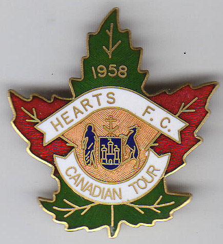 1958 Hearts F.C. Canadian Tour Badge