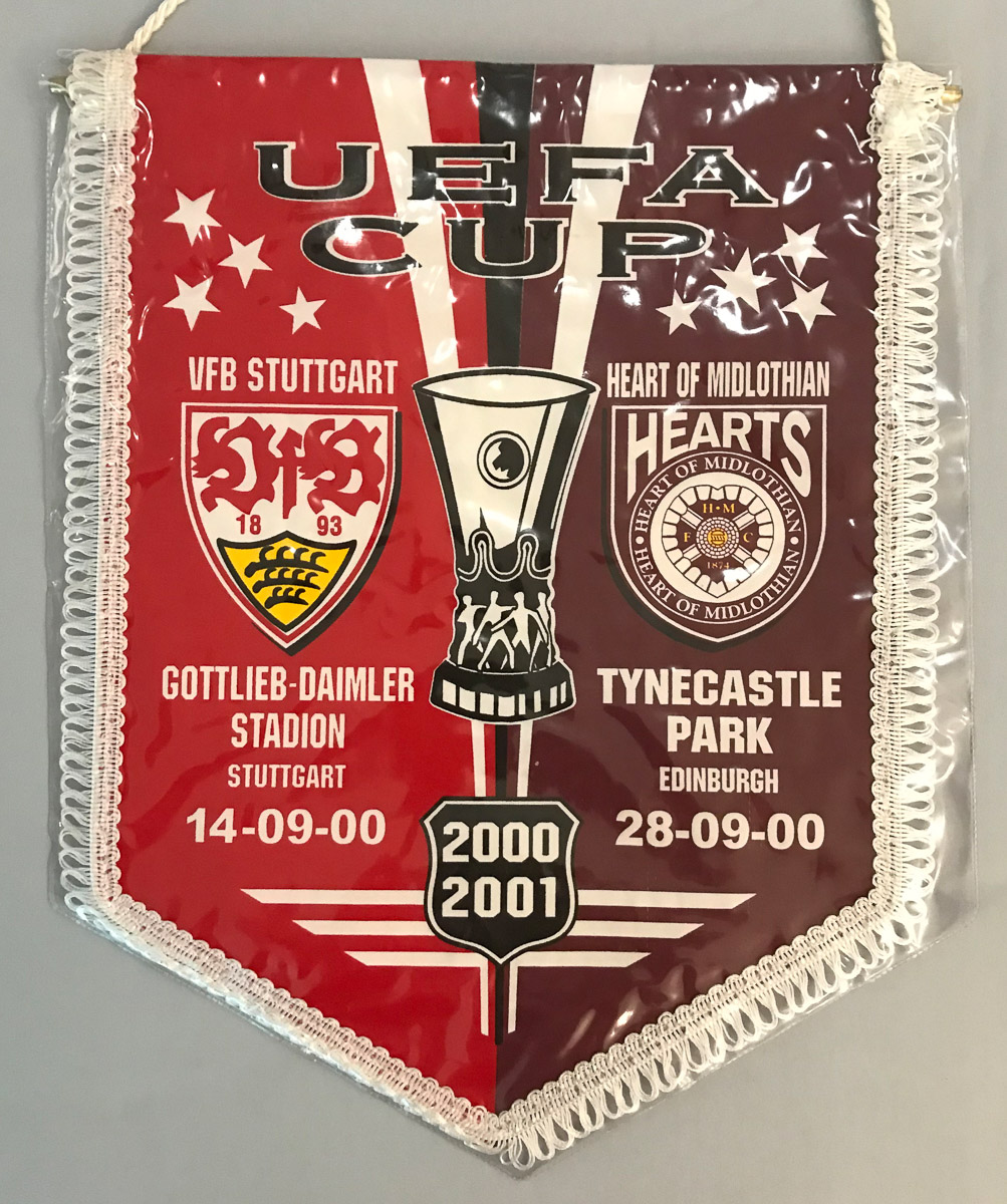 Pennant of VfB Stuttgart and Hearts