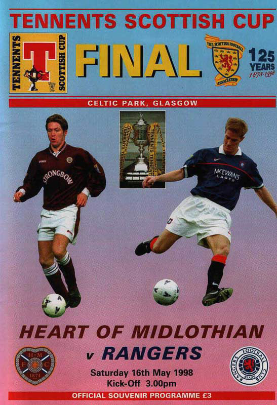 Heart of Midlothian v Rangers Cup Final Programme 16th May 1998
