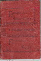 1891-92 Fixtures Card 