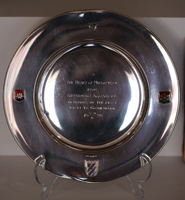 Silver Tray with Four Club Badges - Goteborgs Alliansen to HMFC - 9th June 1929 