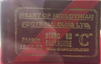 Non Shareholder Wing Stand or Enclosure Season Ticket 1937-38 