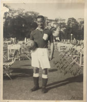 Signed and dedicated photo of Tommy Walker in India thanking his hosts in Calcutta for their hospitality 
