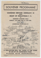 Heart of Midlothian v British Army on the Rhine programme 2nd June 1946 