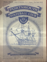 Programme from Portsmouth v Hearts 