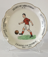 McDonald of Glasgow plate and tea cup depicting honours (dish) 