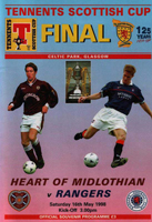 Heart of Midlothian v Rangers Cup Final Programme 16th May 1998 