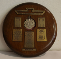 Decorated Plaque with Gold Medal - Runners Up 1964-65 