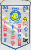Pennant of Locomotiv Leipzig 20th Anniversary of Playing in Europe 