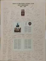 Heart of Midlothian 100th Anniversary Autographed Board 