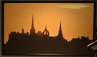 Photo of Edinburgh Skyline with St Giles in the centre at dusk 