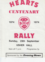 1974 Centenary Rally flyer 
