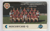 Heart of Midlothian F.C. 1990-91 Mercurycard Phonecard 