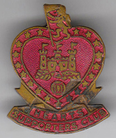Hearts supporter's club branch badge 