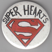 Super Hearts (with Superman logo) Badge 