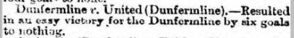 13-Oct-1877 Dunfermline 6-0 Dunfermline United